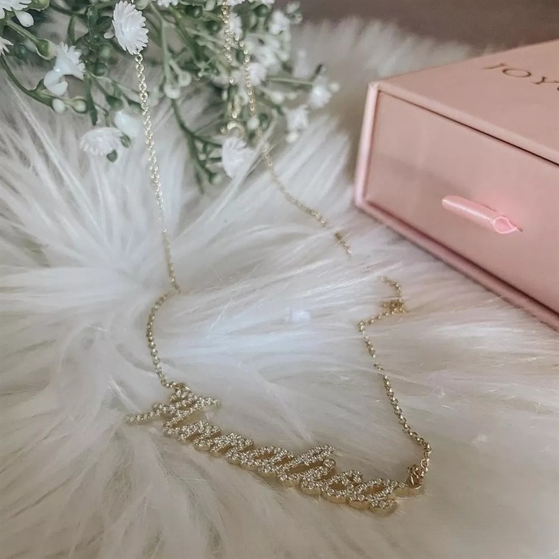 Personalized Full Pave Name Necklace in 925 Sterling Silver