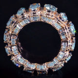 36ct Round-cut and Oval-cut  Sterling Silver Handmade Men's Ring