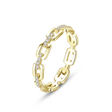 Chain Link Wedding Band in Sterling Silver