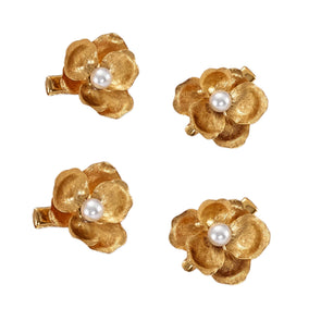 Floral Hair Clip Set – 4-Piece Elegant Blooming Barrettes