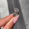 Elongated Hexagon Cut Solitaire Golden Tone Plating Engagement Ring