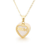Personalized  Heart Cut Pendant Necklace For Mom