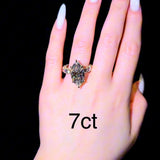 7.0 ct Luxury Marquise Cut With Hidden Halo Sterling Silver Engagement Ring