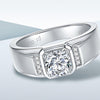 1CT Moissanite Round Cut Engagement Ring For Men in Sterling Silver