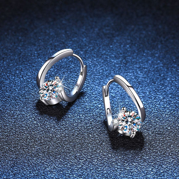 Luxury Moissanite Women Earrings In Sterling Silver