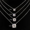 D Color Moissanite Classic 4 Prong Round Cut Sterling Silver Pendant Necklace