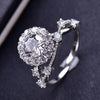 1CT Round Cut Moissanite Brilliant Star Engagement Ring in Sterling Silver