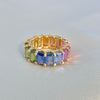 Rainbow Multicolor Eternity Band Ring