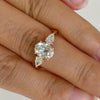 2 CT Oval Cut Three Stone Engagement Ring
