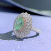 Vintage Luxury Oval Cut Paraiba Tourmaline Ring in Sterling Silver