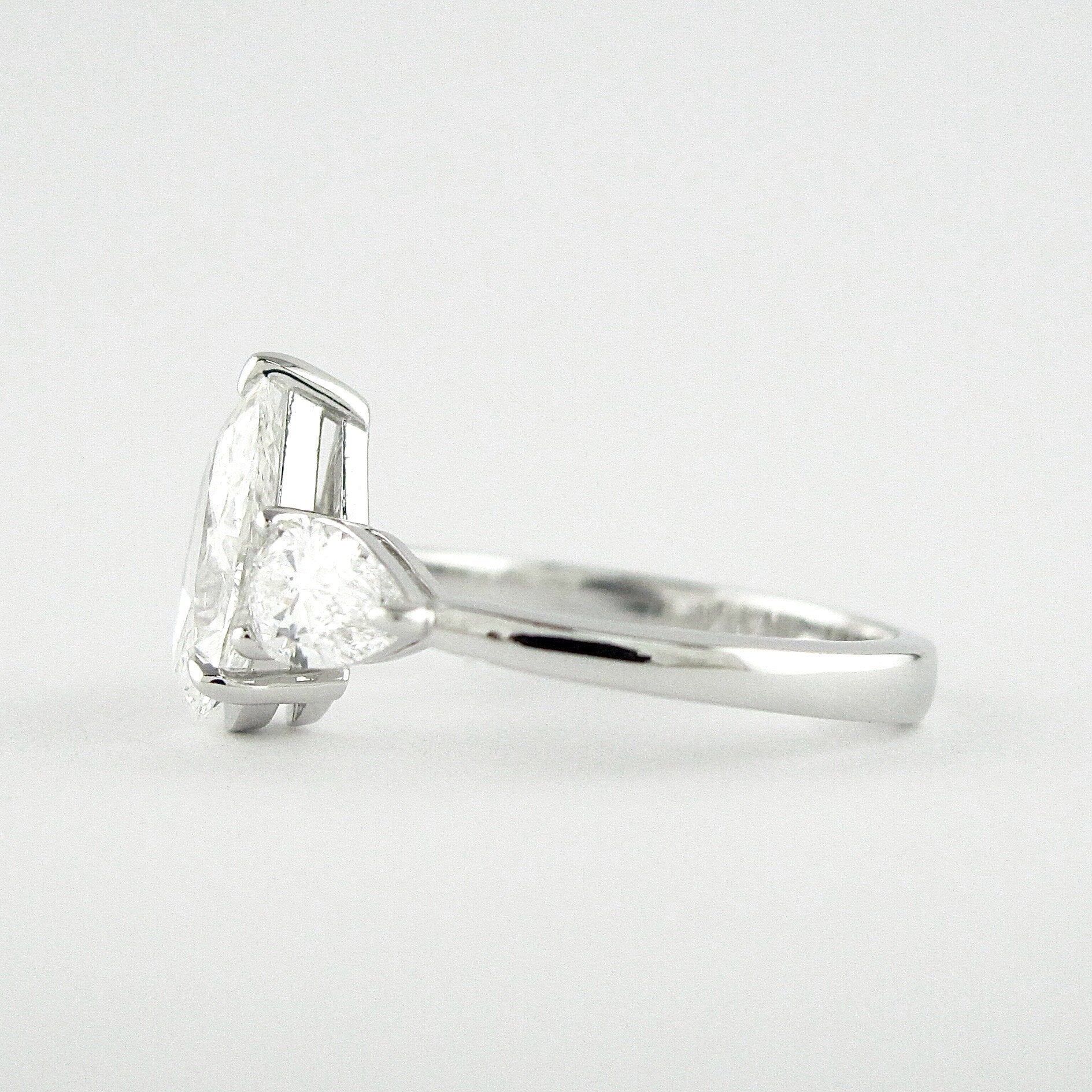 Pear Cut Three Stones Engagement Ring