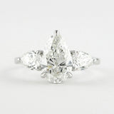 Pear Cut Three Stones Engagement Ring