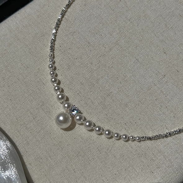 S925 Sterling Silver Pearl Necklace