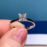 2Pcs Princess Cut  Bridal Set in Sterling Silver