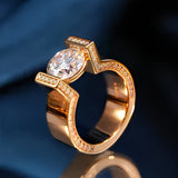Round Cut Tension-set Sterling Silver Engagement Ring