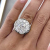 Luxury Round Cut Pave Signet Ring