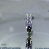 1.75CT Triple Row Round & Princess Cut Half Eternity Sterling Silver Wedding Band