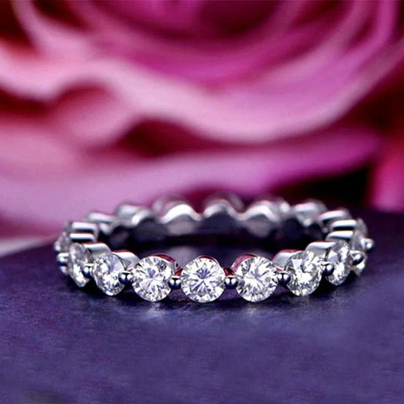 3pcs 3CT Radiant Cut Bridal Set Rings with Marquise & Round Cut Band in Sterling Silver
