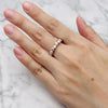 Heart Shape Wedding Band Eternity Ring in Sterling Silver