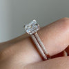 2Pcs Princess Cut  Pave Bridal Ring Set in Sterling Silver