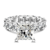 Princess Cut Eternity Sterling Silver Engagement Ring
