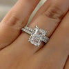 Sale | 2PCS Radiant Cut Engagement Ring Set In Sterling Silver