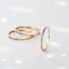 Rainbow Eternity Multicolor Stacking Ring Wedding Band