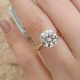 2.0 CT Classic 6 Prong Round Cut Sterling Silver Engagement Ring
