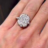 Vintage-Inspired Yellow Stone Textured Engagement Ring in 925 Sterling Silver