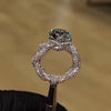 Micro Pave Round Cut Twisted Shank Engagement Ring