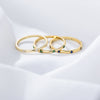 Stylish Golden Tone Wedding Band with Gemstone Accents