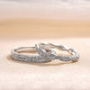 3PCS Cushion Cut  Wedding Band Set Twisted Band In Sterling Silver