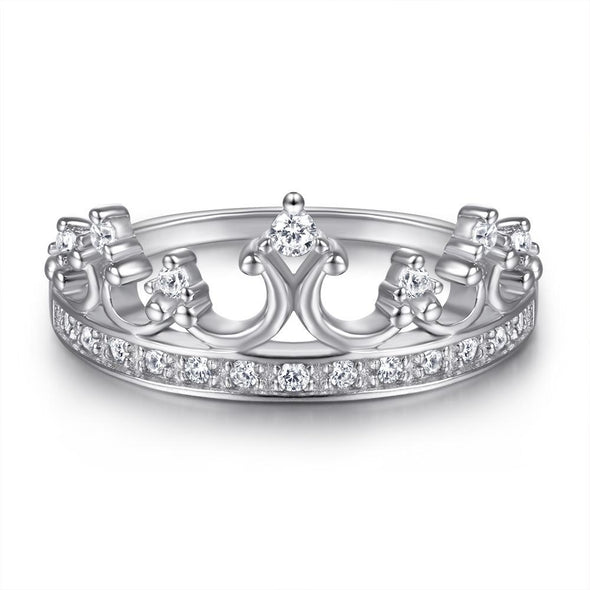 Dainty "Wear Your Crown" Stackable Ring