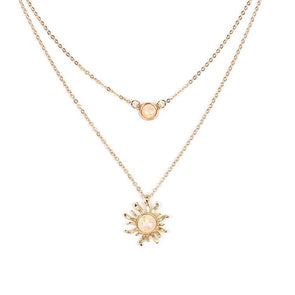 Sunflower Opal Layered Necklace