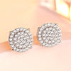Classic Pave Sterling Silver Stud Earrings