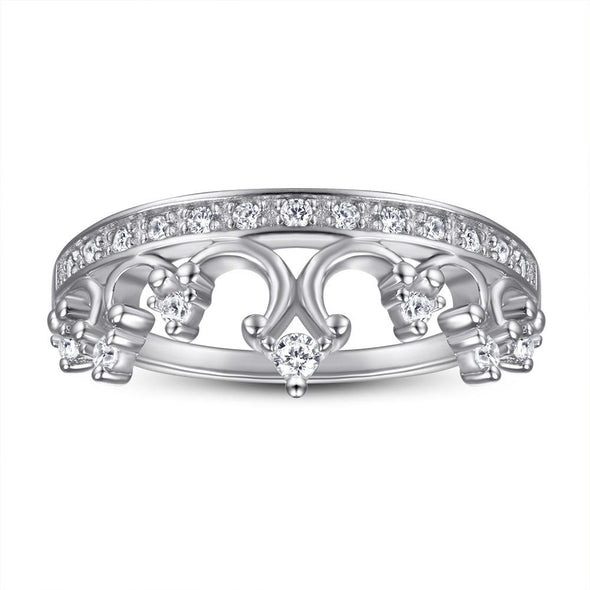 Dainty "Wear Your Crown" Stackable Ring