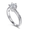 6 Prong Sterling Silver Solitaire Ring