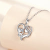 "Mommy's love" Exquisite Heart Design Sterling Silver Pendant Necklace