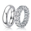 Classic Eternity Oval Cut Couple Rings