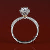 Luxury "Frozen Queen" Moissanite Engagement Ring In Sterling Silver