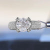 Sparkling Round Cut Sterling Silver Engagement Ring