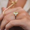 Vintage Emerald Cut Fancy Yellow Engagement Ring