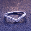 Curved Half Eternity Sterling Silver Wedding Band