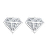 Diamond Sterling Silver Stud Earrings