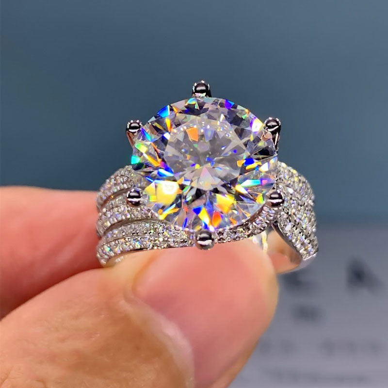 1 Carat Moissanite Diamond Ring Engagement 925 Sterling Silver MFR8344 -  diamondiiz.com