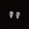 Pear Cut Stud Earrings in Sterling Silver