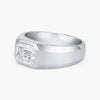 3CT Emerald Cut Silver Ring For Men