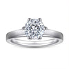 Classic 6 Prong Round Cut Sterling Silver Solitaire Ring