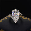 6.5CT Pear Cut Twist Band Sterling Silver Engagement Ring