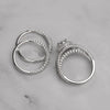 2.85CT 3-Piece Halo Round Cut Sterling Silver Bridal Sets